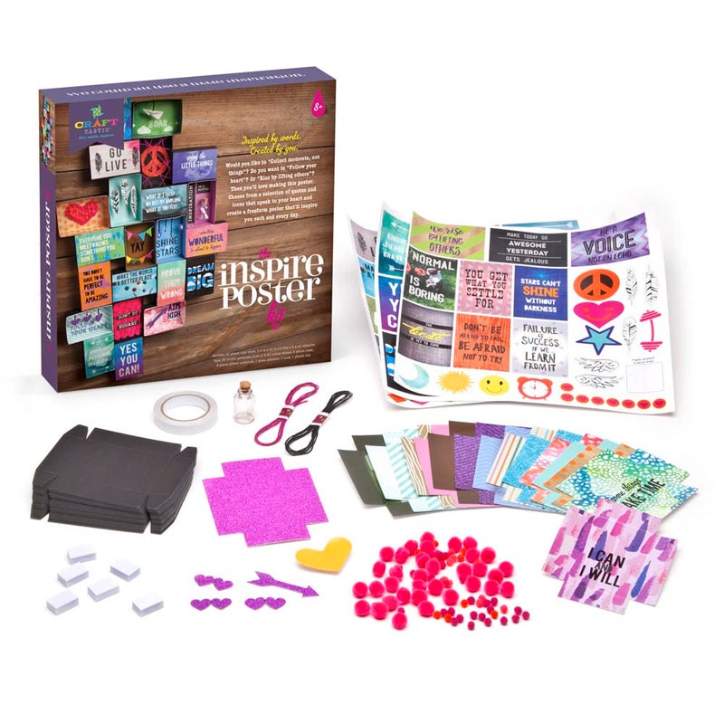 Craft Tastic Craft-tastic - Inspire Poster Kit - Design a One-of-a-Kind Freeform Poster - Ages 8+ - Image 2